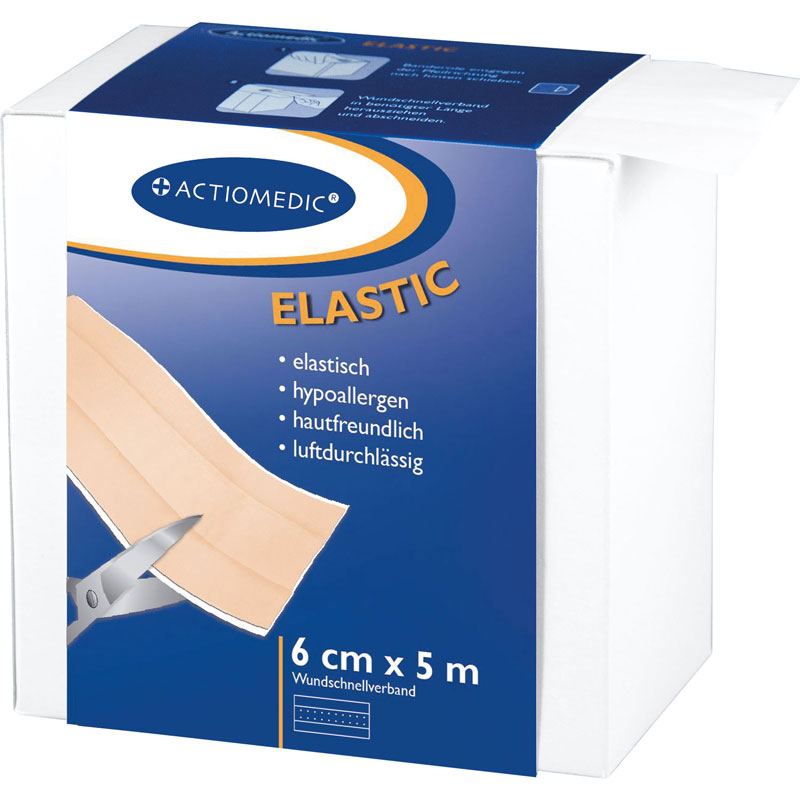 ACTIOMEDIC ELASTIC Wundschnellverband,  5 m x 6 cm}