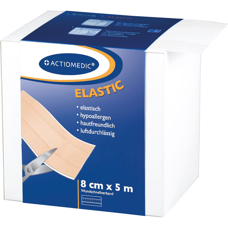 ACTIOMEDIC ELASTIC Wundschnellverband, 5 m x 8 cm}