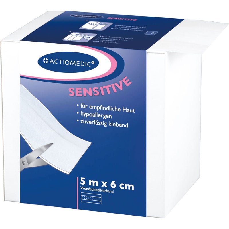 ACTIOMEDIC SENSITIVE Wundschnellverband, 5 m x 6 cm}