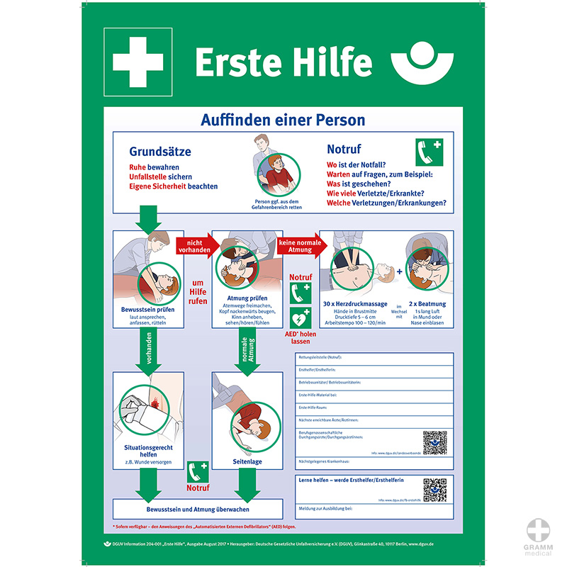 Erste-Hilfe-Notfalltafel}