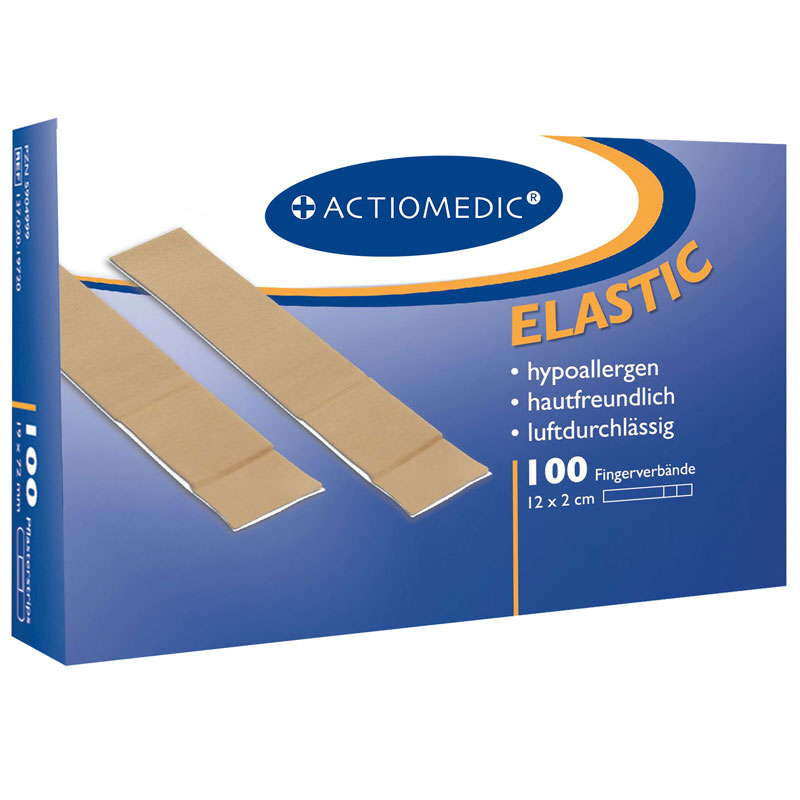 ACTIOMEDIC ELASTIC Fingerverband, 12 x 2 cm, Pack ΰ 100 Stück}