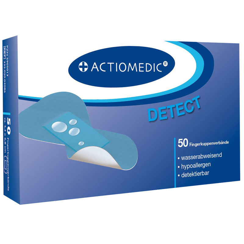 ACTIOMEDIC DETECT + AQUATIC Fingerkuppenverband, Pack ΰ 50 Stück}