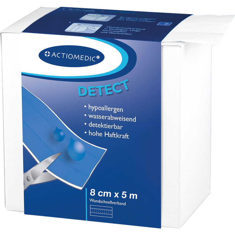 ACTIOMEDIC® DETECT + AQUATIC Wundschnellverband,5 m x 8 cm}