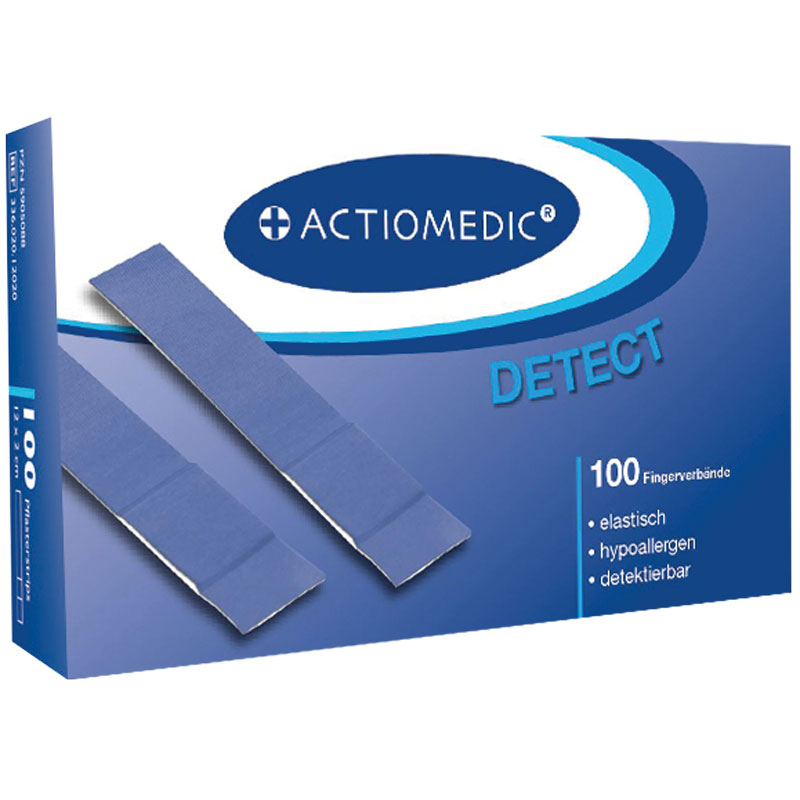 ACTIOMEDIC® DETECT +  ELASTIC Fingerverband, 12 x 2 cm, Pack à 100 Stück}