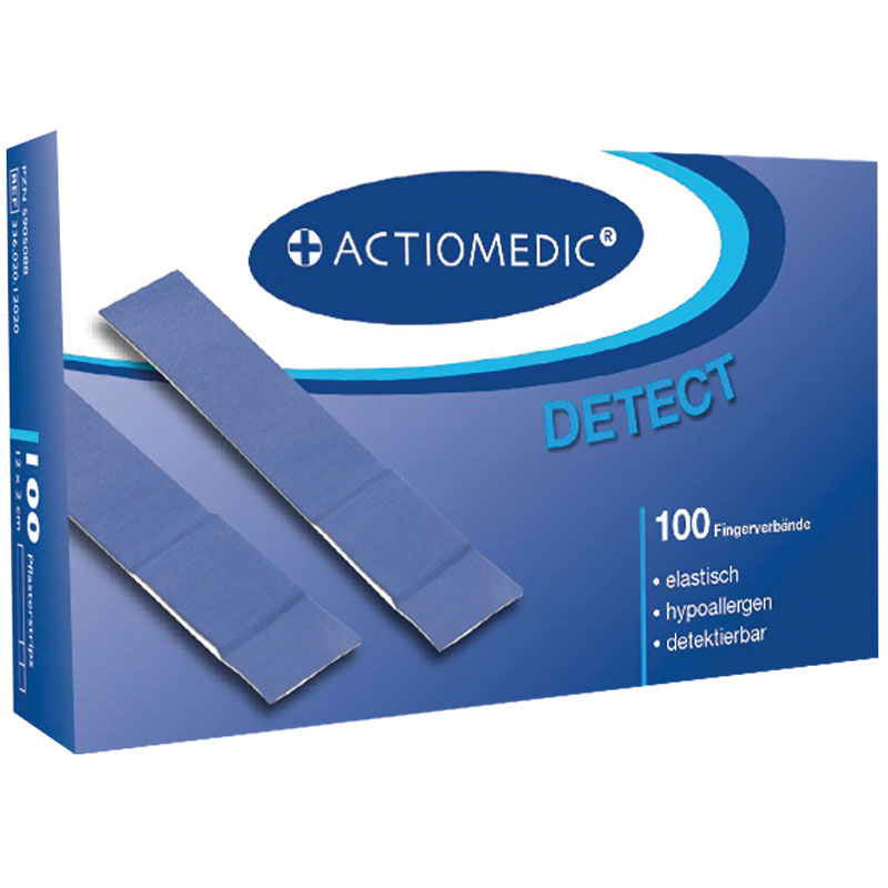 ACTIOMEDIC DETECT +  ELASTIC Fingerverband, 12 x 2 cm, Pack ΰ 100 Stüc}